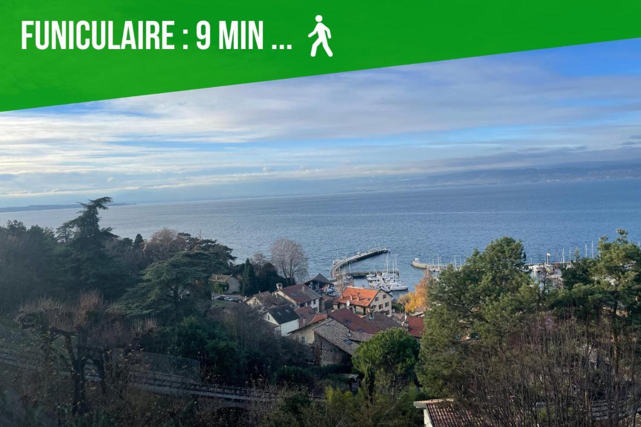 Viva Leman- Hypercentre - Vue Panoramique- Parking - Wifi Apartment Thonon-les-Bains Exterior photo